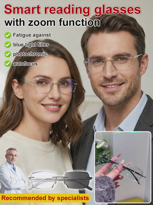 【Tervezők által közösen megalkotva】Gypsophila Smart Zoom színváltós olvasószemüveg