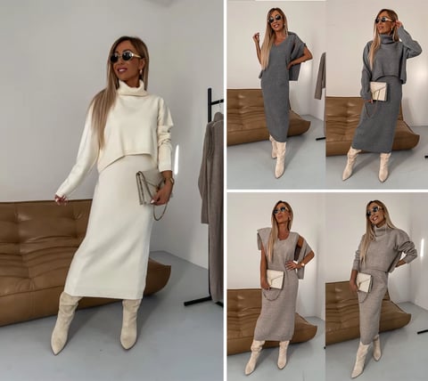 Elegáns és magabiztos -  Beleértve a kötött ruhákat is.