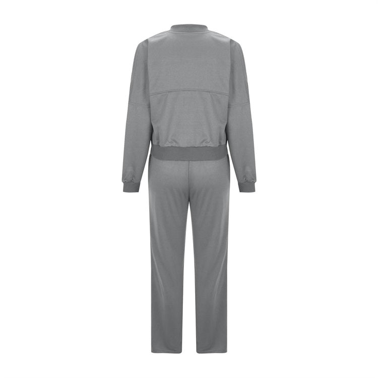 Női hosszú ujjú, cipzáras, húzózsinóros melegítőnadrág, kétrészes készletek