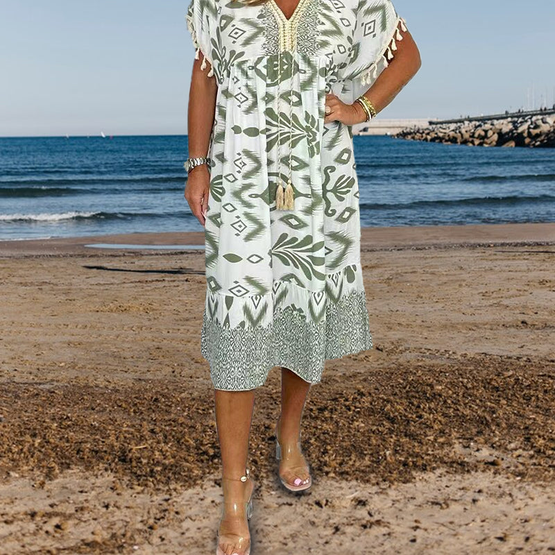 【S-4XL】💃Fringe Splicing hosszú ruha