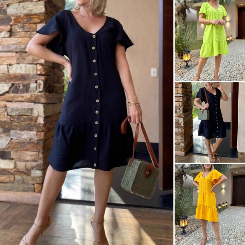 🥰 Bő ruha gombokkal