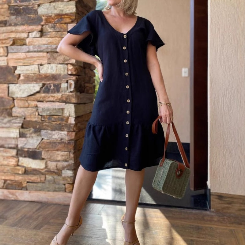 🥰 Bő ruha gombokkal