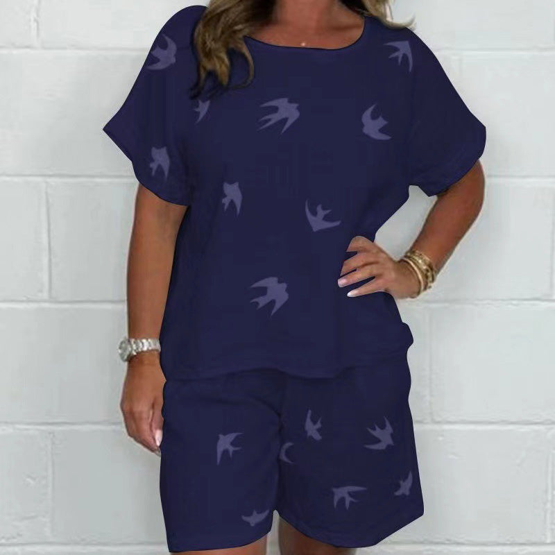 🌸Alkalmi nyomtatott kényelmi rövid ujjú öltöny【S-3XL】