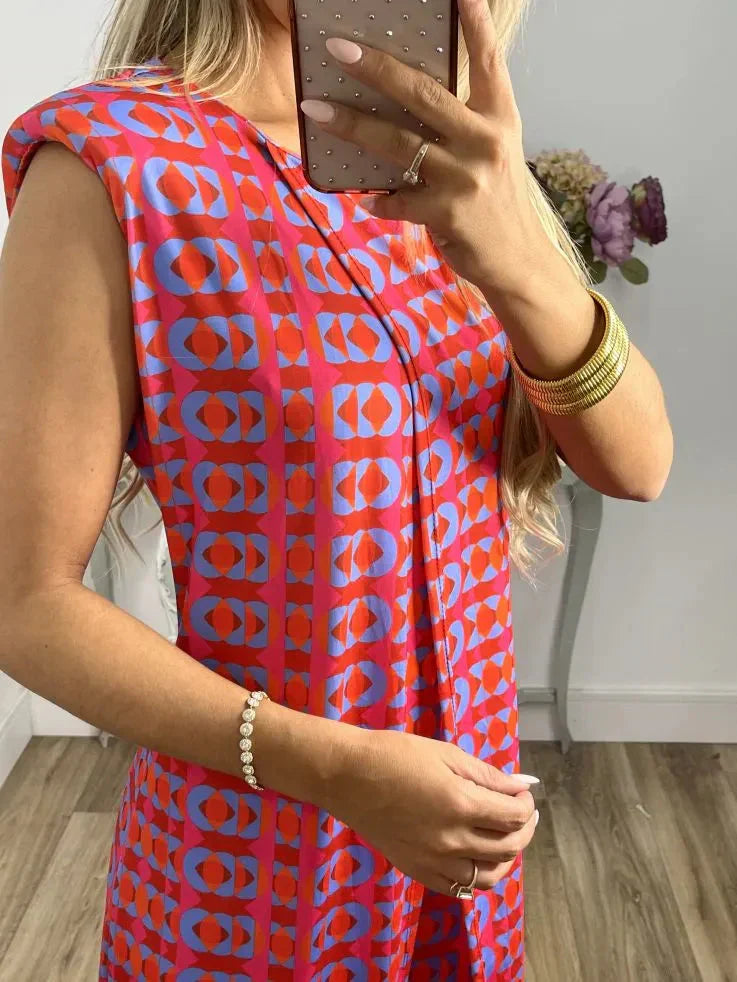 💐 Absztrakt nyomtatott kényelmes öltöny nőknek