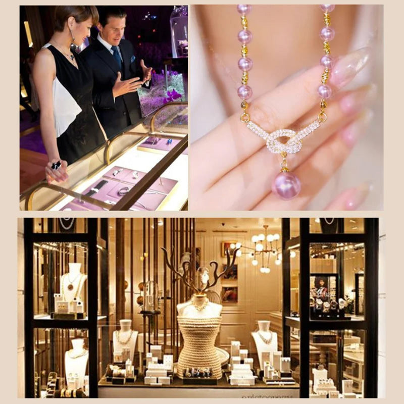 Természetes gyöngyökből készült nyaklánc