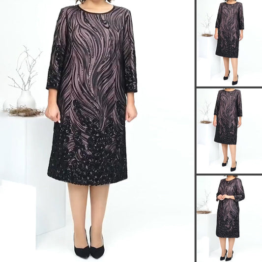 Női A vonalú flitteres estélyi ruha