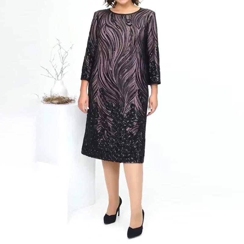 Női A vonalú flitteres estélyi ruha