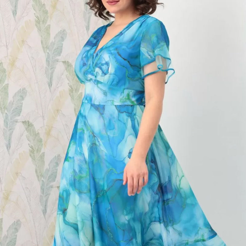 🌸Női légies wrap midi ruha