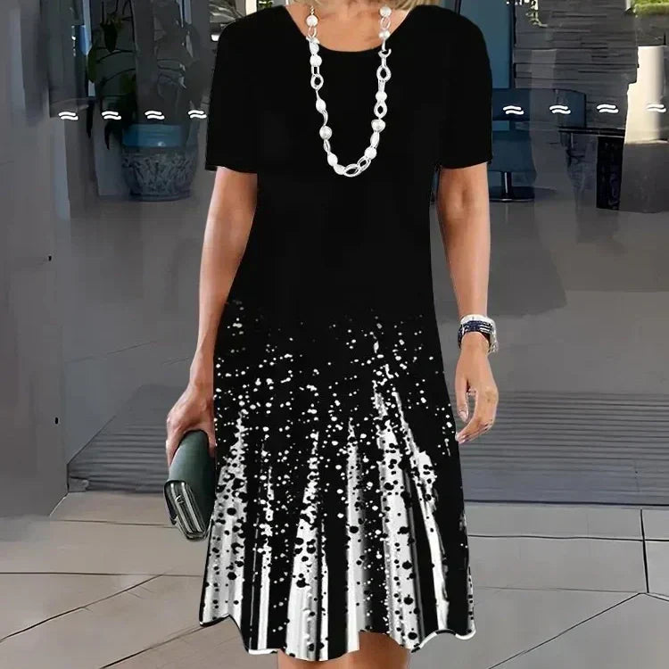 Női színes-blokk rakott ruha