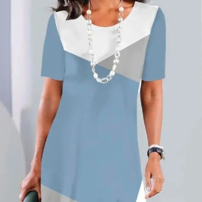 Női színes-blokk rakott ruha