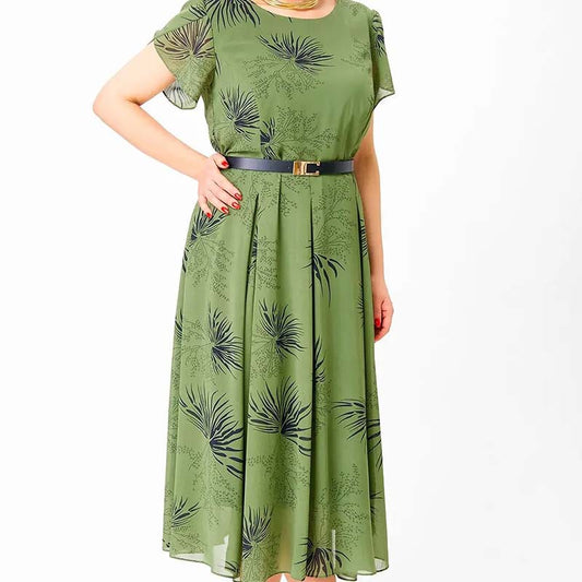 🔥 A vonalú ruha övvel | Virágmintás és nyári stílusú ruha