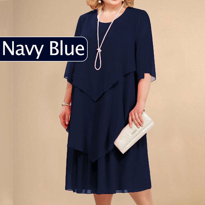 💖Plus Size Réteges Midi Ruha