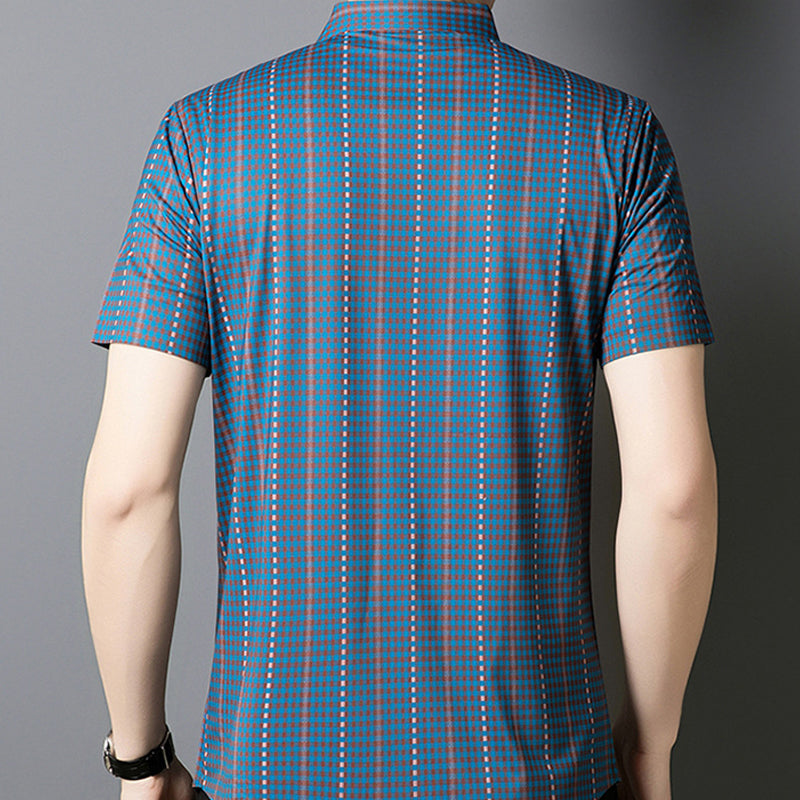 🔥 Férfi rövid ujjú, kockás ing