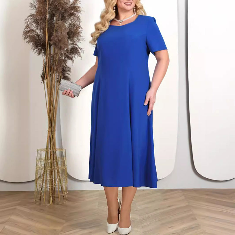 ✨Női egyszínű ruha csipkével hímzett kabáttal