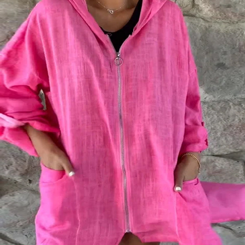 🧥 Női könnyű kabát kapucnival