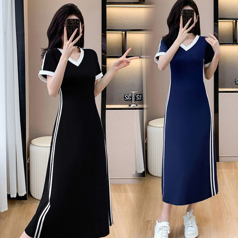 【M-4XL】👗Női alkalmi és egyszerű V-nyakú ruha