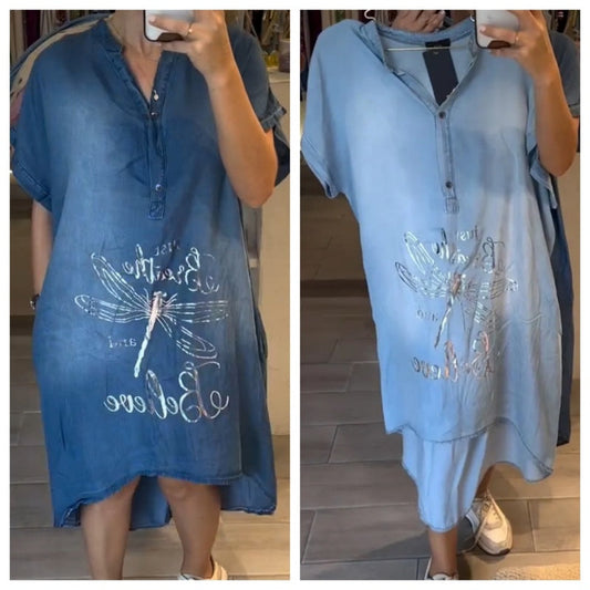 💖Könnyű, lezser ruha V-nyakkal