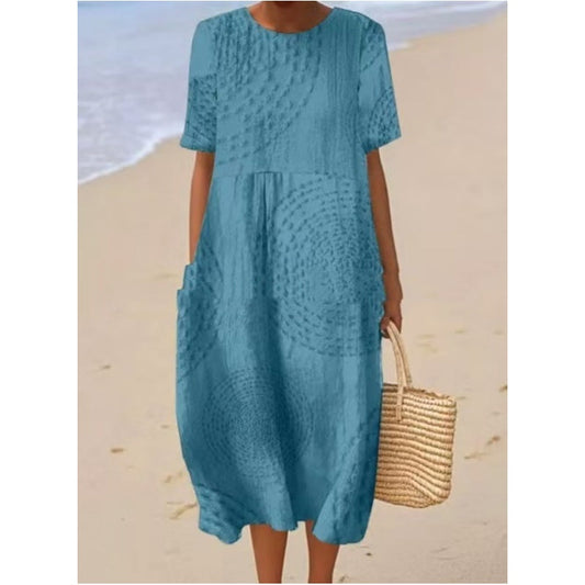 Női lezser, bő midi ruha