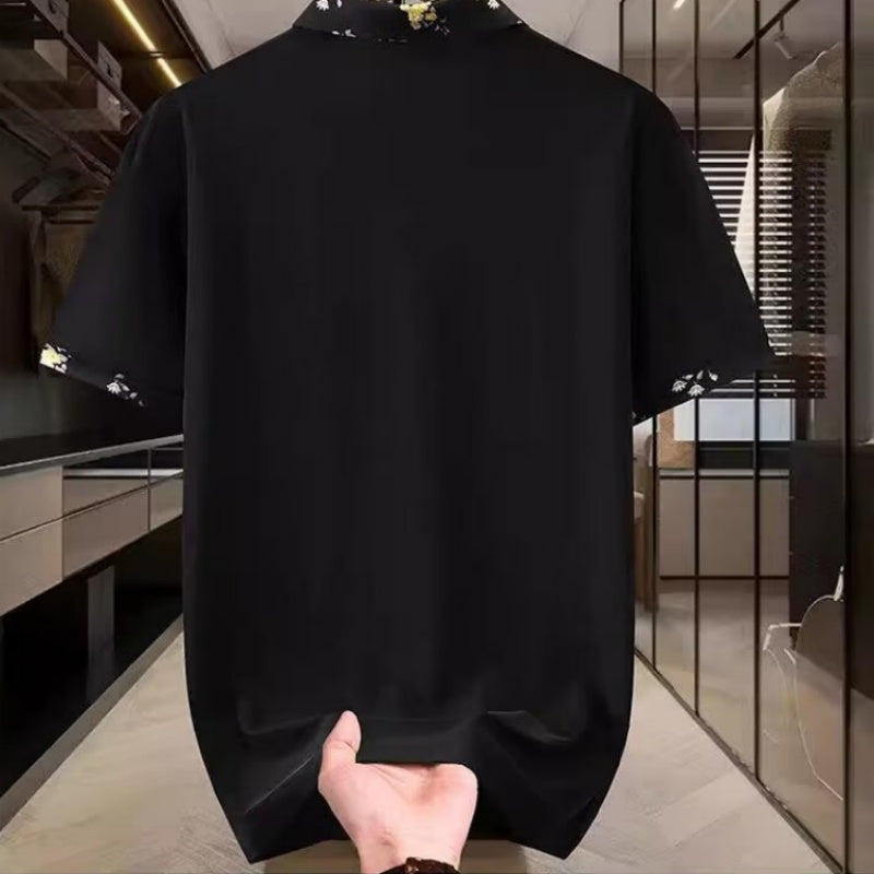 Férfi rövid ujjú ing nyomtatott mintával