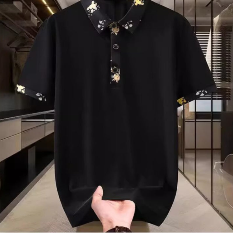 Férfi rövid ujjú ing nyomtatott mintával