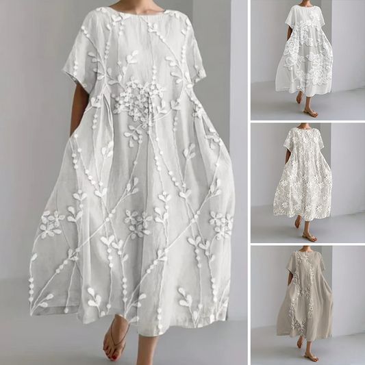 🔥Kényelmes maxi ruha 100% lenvászonból