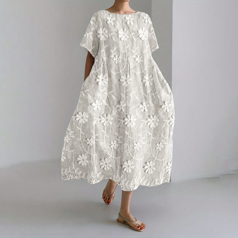 🔥Kényelmes maxi ruha 100% lenvászonból