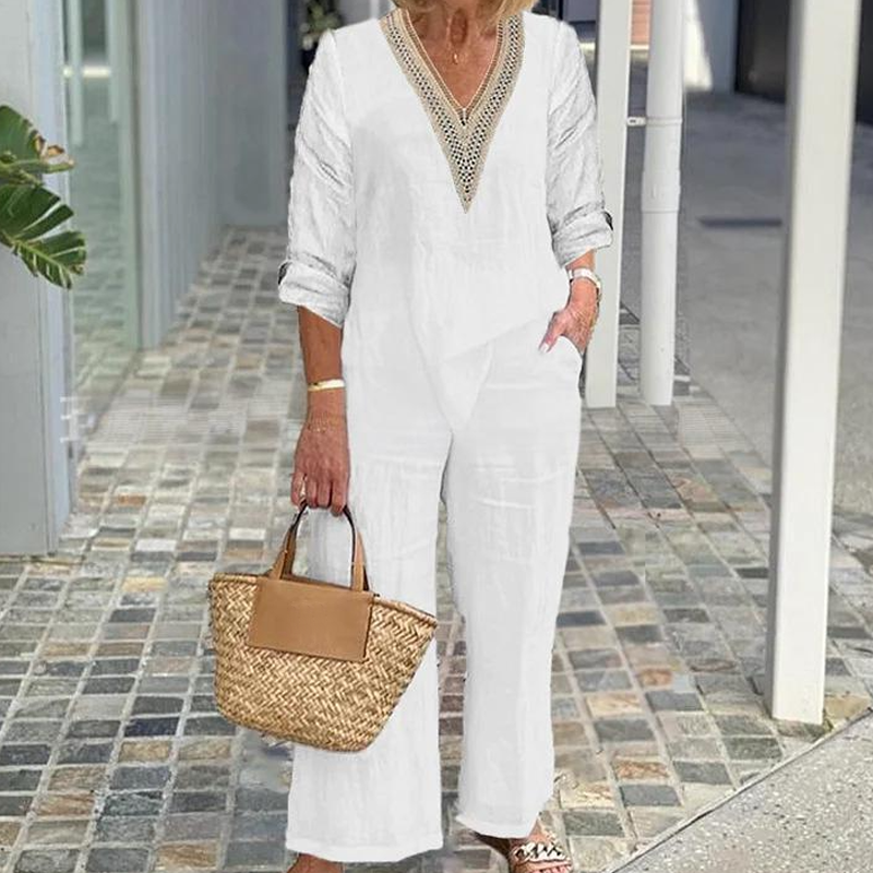 【S-3XL】✨Női V-nyakú, széles szárú felső