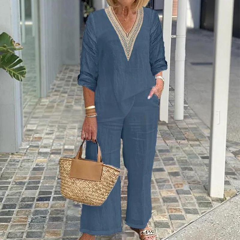 【S-3XL】✨Női V-nyakú, széles szárú felső