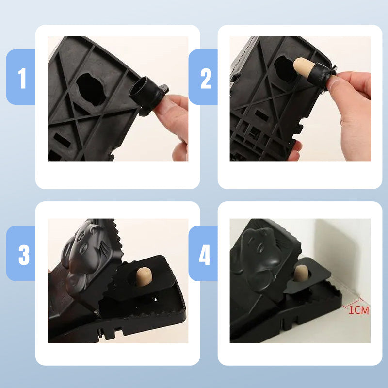 Újrafelhasználható patkánycsapda rendkívül érzékeny kioldó mechanizmussal