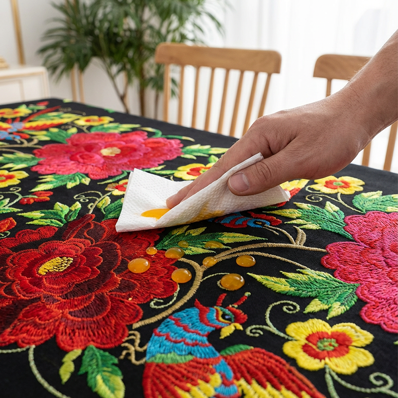 💖Luxus jacquard terítő színesben, hullámos szegéllyel