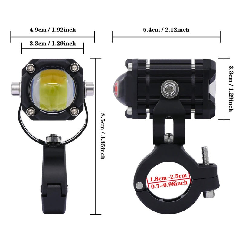 🏍️✨ Legkelendőbb motoros LED keresőlámpák –💡 kétsugaras, nagy intenzitású, vízálló, hatékony hűtés, univerzális 12‑80V 🔧