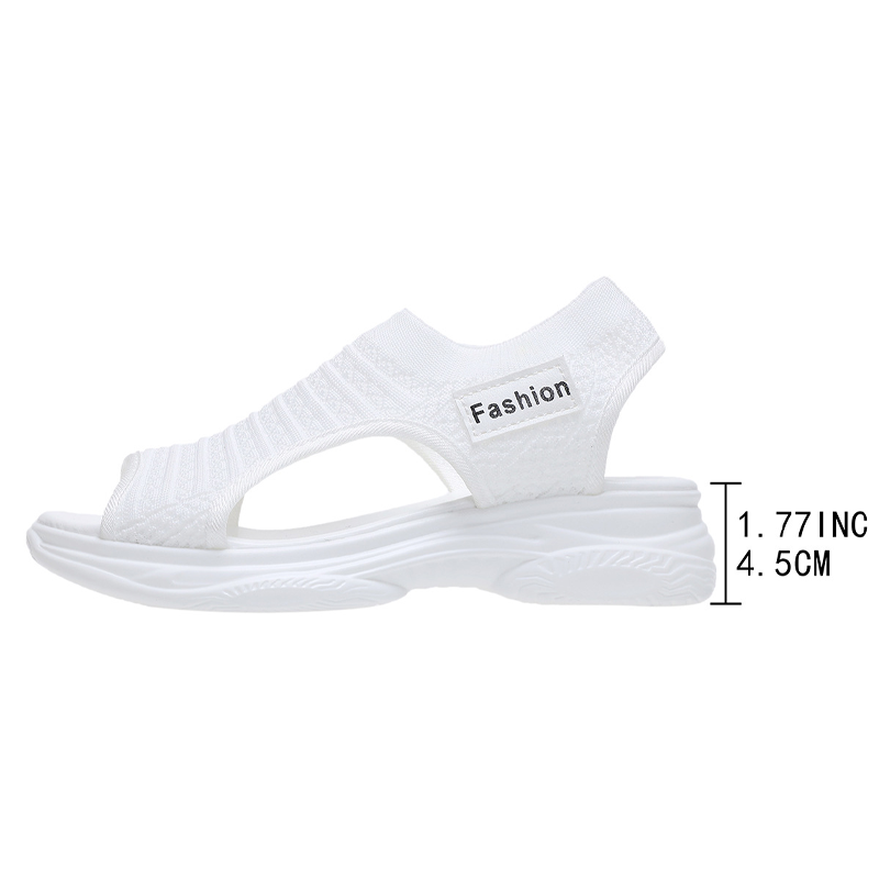 👡Női szandálok 4,5 cm-es platformmal és kötött anyaggal - 2 színben, 35-42-es méretben