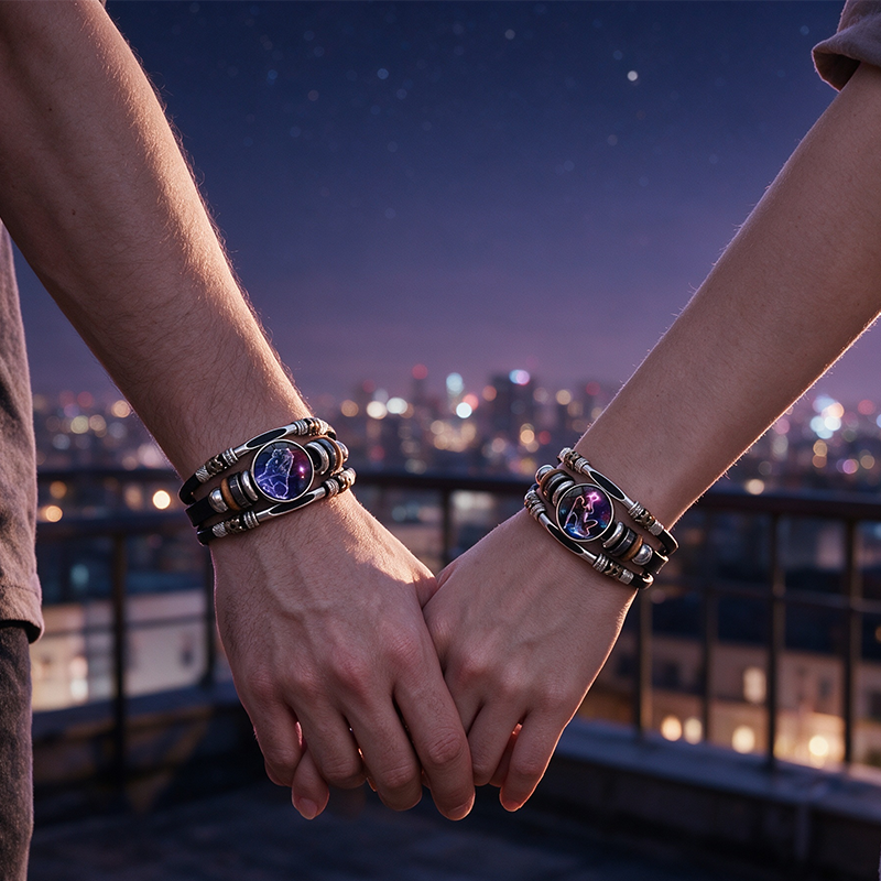 🌌✨ Éjjel világító csillagjegy karkötő: Varázslatos fény és személyes stílus 🎁💖