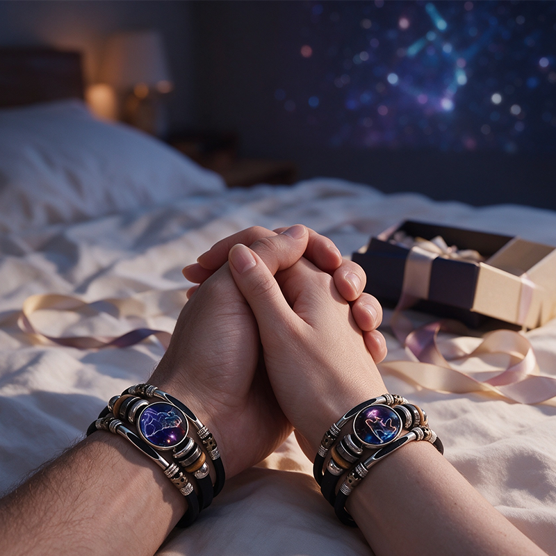 🌌✨ Éjjel világító csillagjegy karkötő: Varázslatos fény és személyes stílus 🎁💖