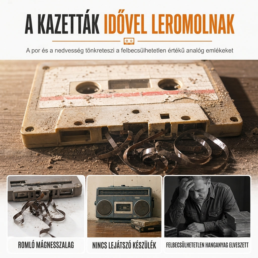 🎧 Átlátszó hordozható kazettalejátszó – Walkman stílus, kazetta–MP3 átalakító, Type-C ✨
